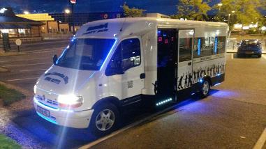 Party bus hire Bishop Auckland, mini bus hire Middlesbrough, coach hire Middlesbrough