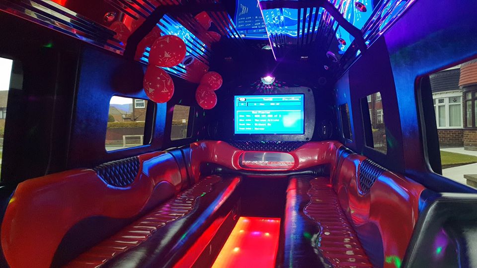party bus north east, limo bus Newcastle. Karaoke party bus Middlesbrough. The best party on wheels in the north east